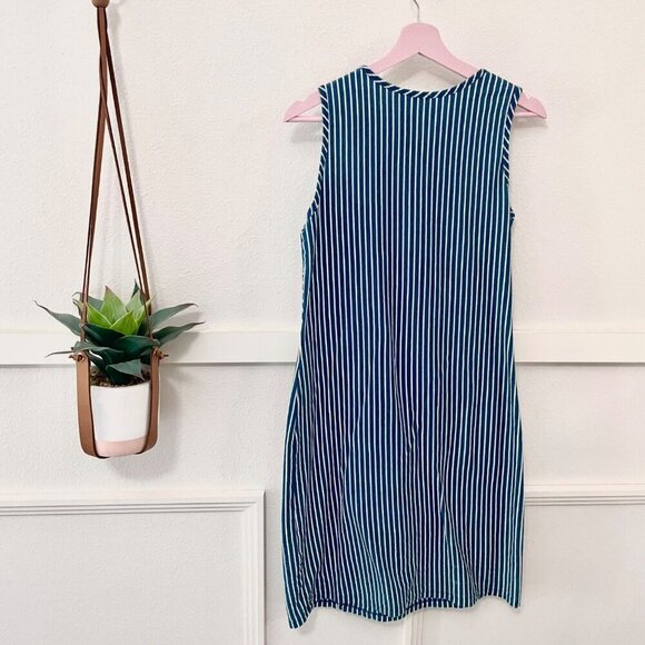 J. McLaughlin Jenn Blue Sleeveless Stripe Tank Dress Size M - Picture 6 of 6